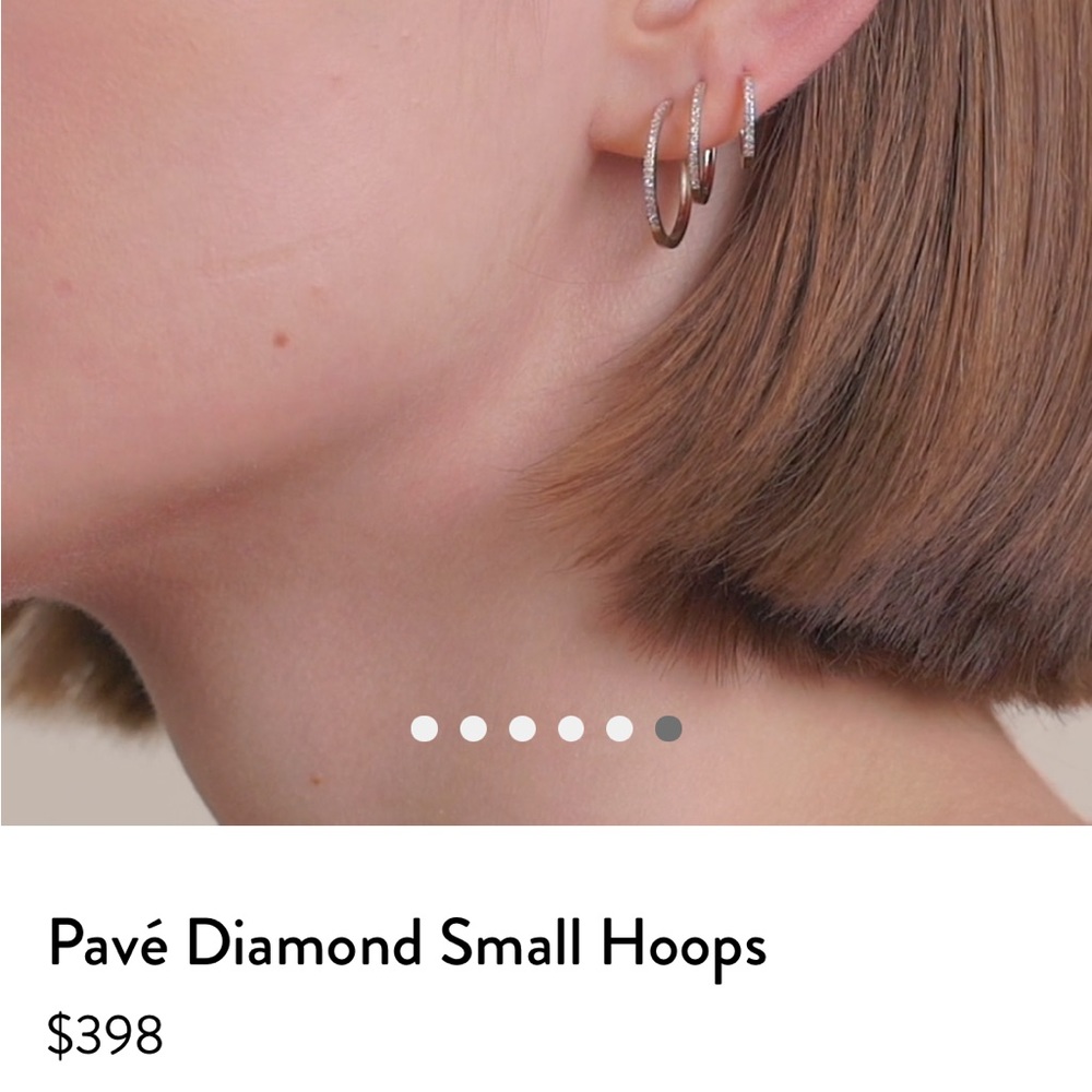 Mejuri Pavé Diamond Small Hoops - Picture 12 of 12